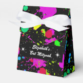 Neon, Faux Glow in the Dark, Bat Mitzvah, Aangepas Bedankdoosjes (Voorkant Zijde)