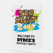 Neon Faux Gold Two Legit 2 Quit Welcome (Angle)