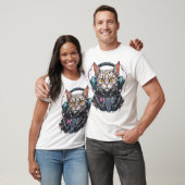 Neon Feline Tech Warrior T-shirt (Unisex)