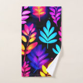 Neon Feuille Motif Abstrait (Serviette à main)