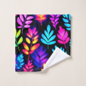 Neon Feuille Motif Abstrait (Gant de toilette)