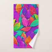 Neon Feuilles : Flux de dessin (Serviette à main)