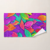 Neon Feuilles : Flux de dessin (Serviette à main)