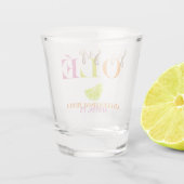 Neon Final Fiesta Sip Ole Bachelorette Favor Shot Glas (Achterkant)