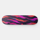 Neon Fire Flame Skateboard (Horizontaal)