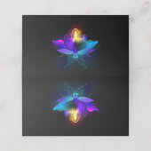 Neon Firefly op zwart Afsprakenkaart (Buitenkant ongevouwen)