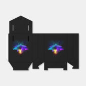 Neon Firefly op zwart Bedankdoosjes (Uitgevouwen)