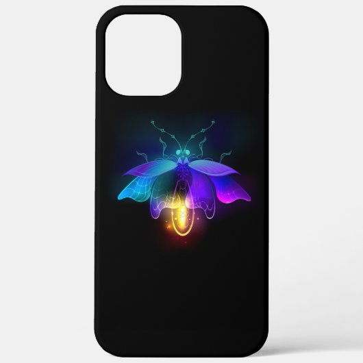 Neon Firefly op zwart Case-Mate iPhone Case (Achterkant)