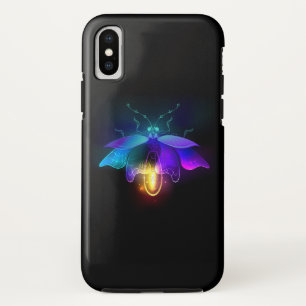 Neon Firefly op zwart iPhone XS Hoesje