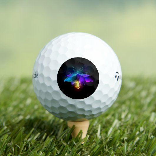 Neon Firefly op zwart Golfballen (Insitu Shirt)