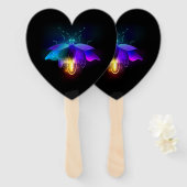 Neon Firefly op zwart Handwaaier (Voorkant en achterkant)