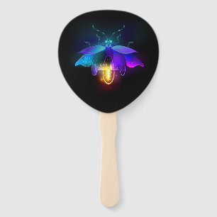 Neon Firefly op zwart Handwaaier