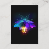 Neon Firefly op zwart Informatiekaartje (Voorkant)