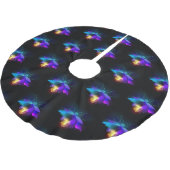 Neon Firefly op zwart Kerstboom Rok (Gekanteld)