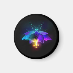 Neon Firefly op zwart Magneet
