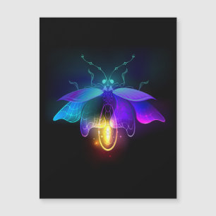 Neon Firefly op zwart Magnetische Uitnodiging