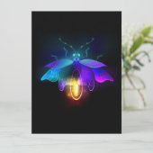Neon Firefly op zwart Menu (Staand voorkant)
