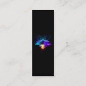 Neon Firefly op zwart Mini Visitekaartje (Voorkant)