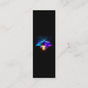 Neon Firefly op zwart Mini Visitekaartje