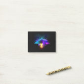 Neon Firefly op zwart Post-it® Notes (Op bureau)
