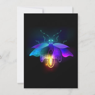 Neon Firefly op zwart Save The Date