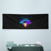 Neon Firefly op zwart Spandoek (Beurs)