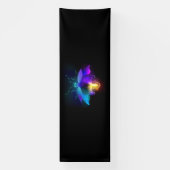 Neon Firefly op zwart Spandoek (Verticaal)