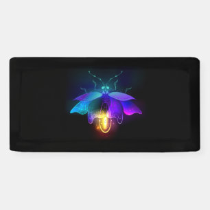 Neon Firefly op zwart Spandoek