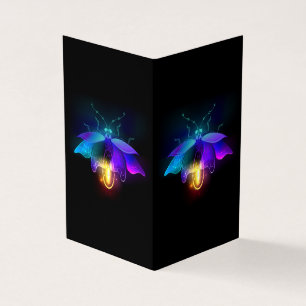 Neon Firefly op zwart Visitekaartjes