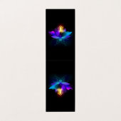 Neon Firefly op zwart Visitekaartjes (Buitenkant ongevouwen)