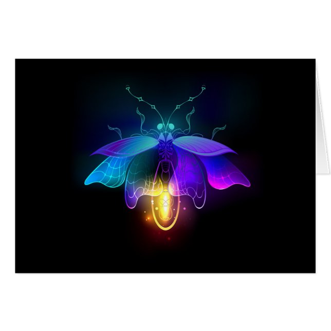Neon Firefly sur noir (Devant Horizontal)