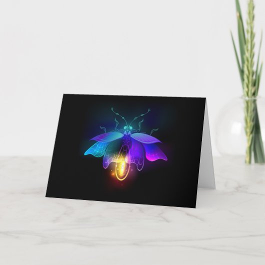 Neon Firefly sur noir (Devant)