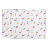 Neon Flamingos 2 Kussensloop (Achterkant-Links)