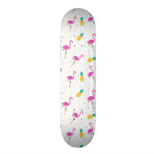 Neon Flamingos 2 Skateboard