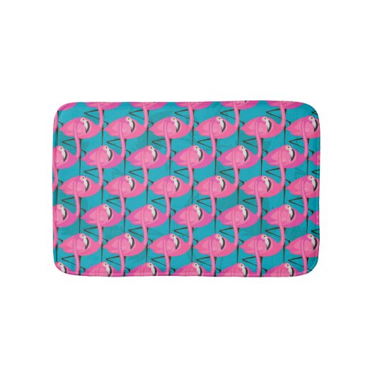 Neon Flamingos Badmat (Voorkant)