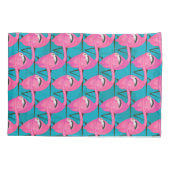 Neon Flamingos Kussensloop (Achterkant-Links)