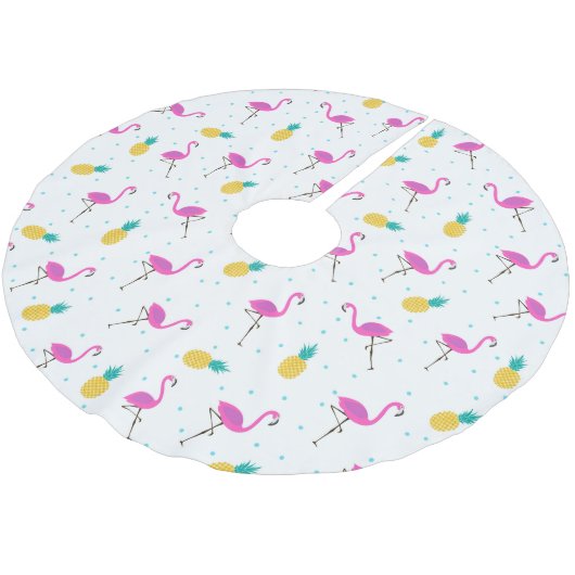 Neon Flamingos | Monogram Kerstboom Rok (Gekanteld)