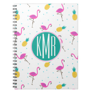 Neon Flamingo's Monogram Notitieboek
