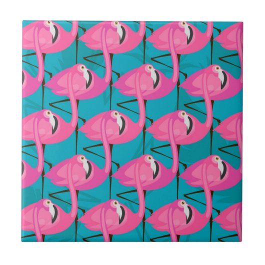 Neon Flamingos Tegeltje (Voorkant)