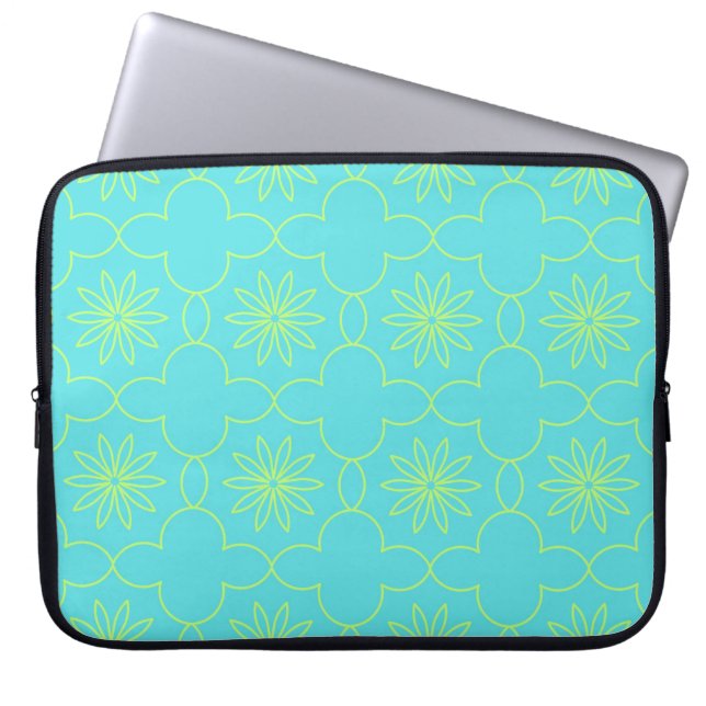 Neon Flora Laptop Sleeve (Voorkant)