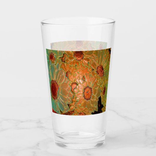 Neon Floral #2 Glas (Voorkant)