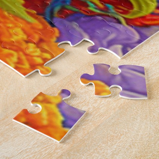Neon Floral Dragon Puzzle (Côté)