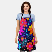 Neon Floral Fantasy Schort (Gedragen)
