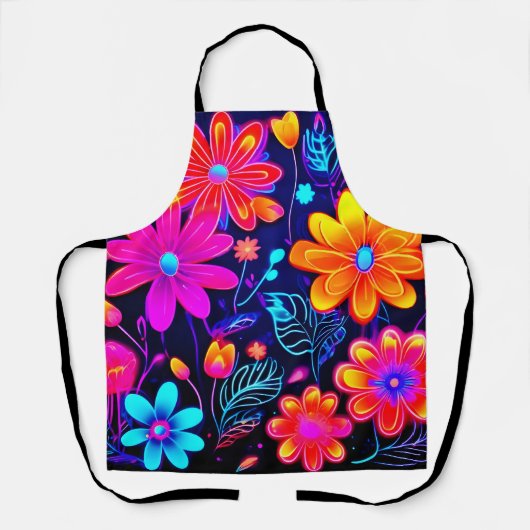 Neon Floral Fantasy Schort (Voorkant)