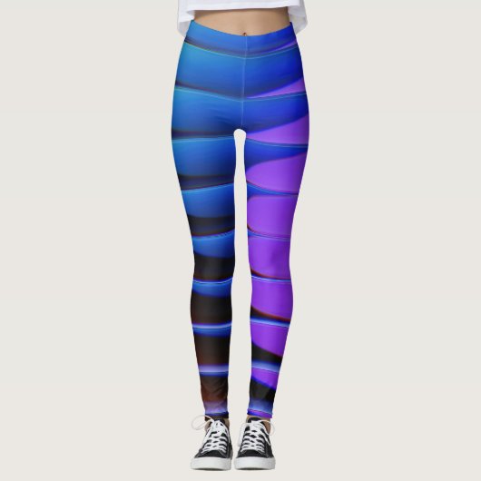 Neon Flow: futuristische gradiënt Leggings (Voorkant)