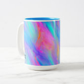 Neon Flow gepersonaliseerde mok (Voorkant links)