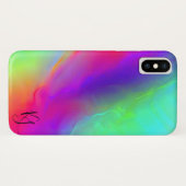 Neon Flow gepersonaliseerde telefoonhoes Case-Mate iPhone Case (Achterkant (horizontaal))