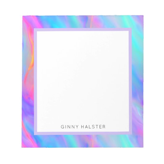 Neon Flow Persoonlijk Notitieblok 14 cm x 15 cm (Voorkant)