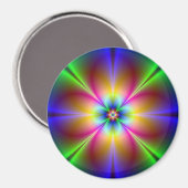 Neon Flower Magneet (Voorkant / Achterkant)