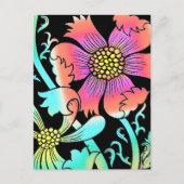 Neon Flowers Briefkaart (Voorkant)